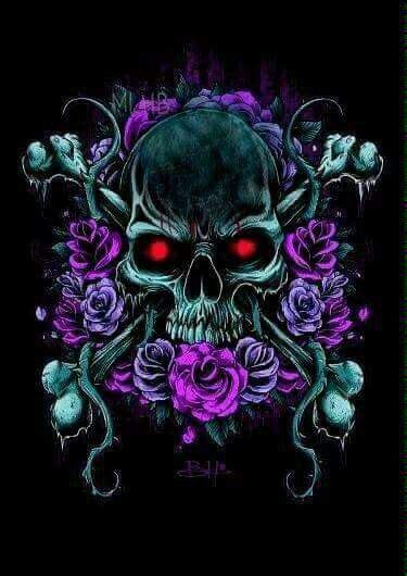 Purple Skull Wallpaper Skull Art Skull Artwork