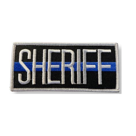 Large Sheriff Back Patch Blue Line Midwest Public Safety Outfitters