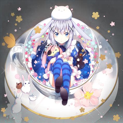 Flower Rabbit Usagi Anime Girl Animal Wallpaper