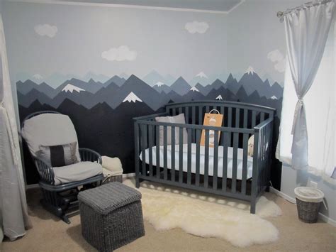Create a cute nursery or kid's bedroom with nursery wall decor, children's wall hangings, and inspirational kid's art prints. Baby Nursery Mountain Theme - The Crafty Nurse | Baby boy ...