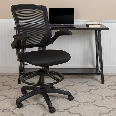 This ergonomic mesh back drafting chair allow employees working with the public to be at a. Symple Stuff Harshman High Back Mesh Drafting Chair | Wayfair