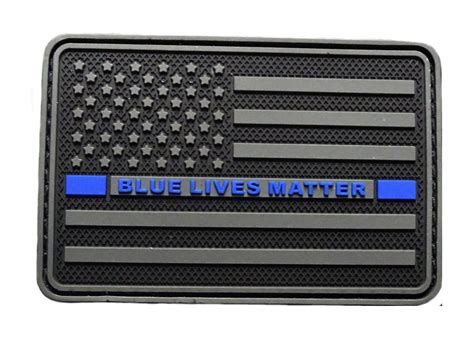 American Flag Blue Lives Matter Patch Pvc Miltacusa