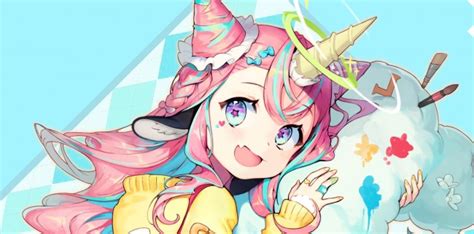 Download 2166x1072 Anime Girl Pink Hair Horn Braid Loli Fang