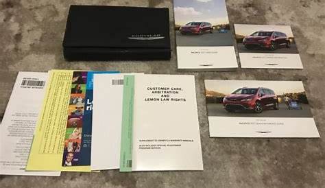 2017 Chrysler Pacifica Owners Manual With Case OEM Free Shipping | eBay