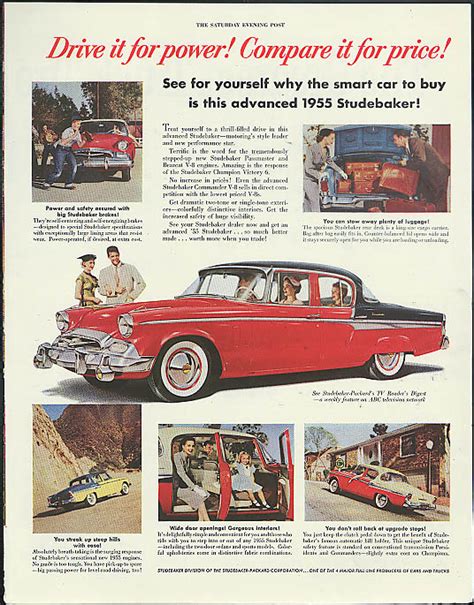 Drive It For Power Compare It For Price Studebaker Ad 1955
