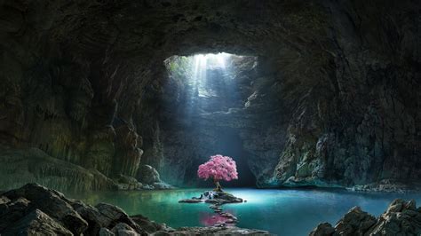Cave Lake 1920×1080 Wallpapers