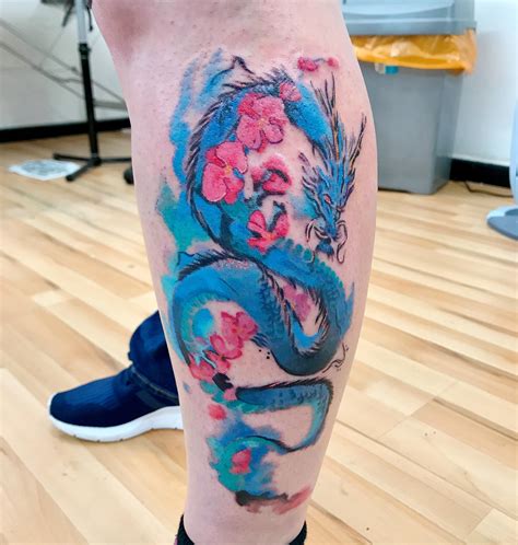In this article we explore 100 watercolor tattoos that expertly reproduce the difficult medium. Chinese dragon watercolour tattoo | Chinese dragon tattoos ...