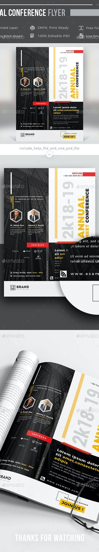 Annual Conference Flyer Print Templates Graphicriver