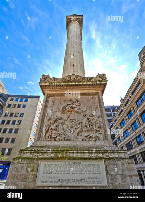 The Monument To The Great Fire Of London More Commonly Known Simply As