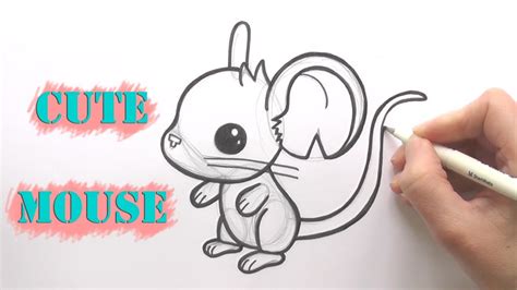 How To Draw A Cute Mouse Youtube