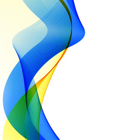 Blue And Yellow Transparent Background With Wavy Shapes Background