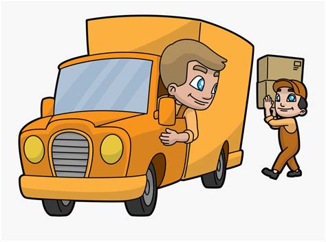 Cartoon Delivery Truck Png Free Transparent Clipart Clipartkey
