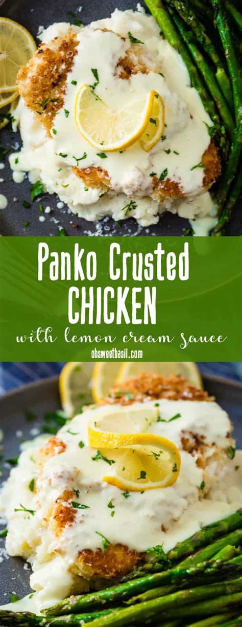 Make sure the chicken is evenly coated on both sides. Panko Chicken with Lemon Cream Sauce (So Easy!) - Oh Sweet ...