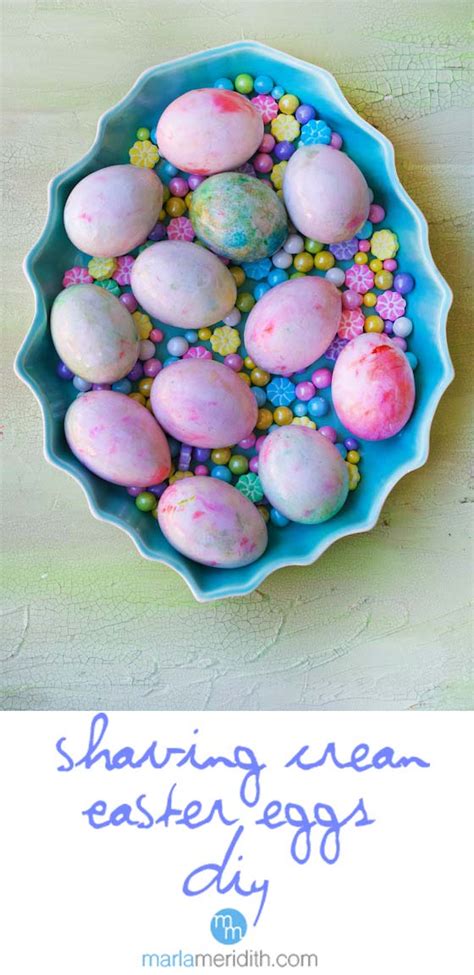 Easy Shaving Cream Easter Eggs Diy Marla Meridith