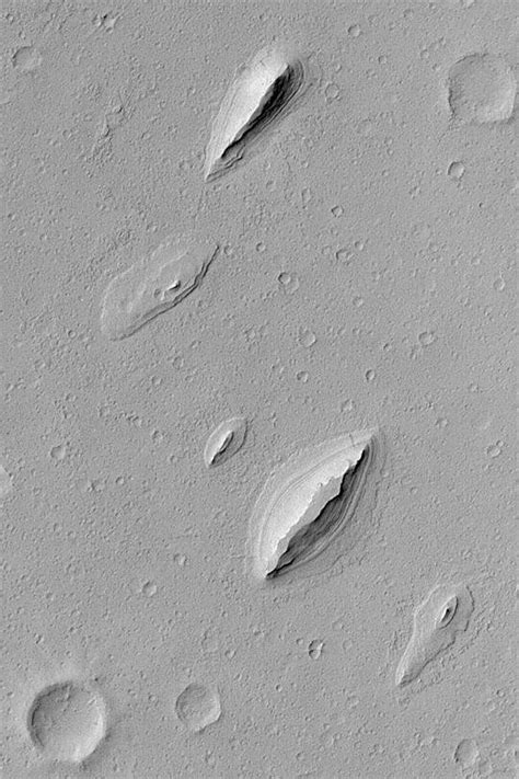 Layered Yardangs In Henry Crater