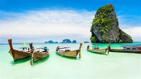 Thailand Beautiful Beach With Boats Hd Wallpaper 326791