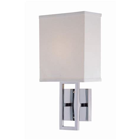 Illumine Designer Collection 1 Light Chrome Wall Sconce With White
