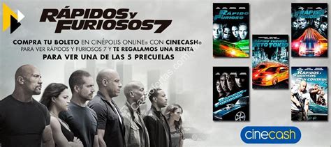 La vida de dominic toretto (vin diesel) está marcada día y noche por la velocidad. Compra tu boleto para Rápidos y Furiosos 7 con Cinecash y ...