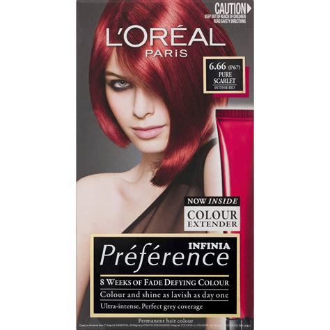 Loreal Preference P67 Scarlet Intense Red 1pk Woolworths