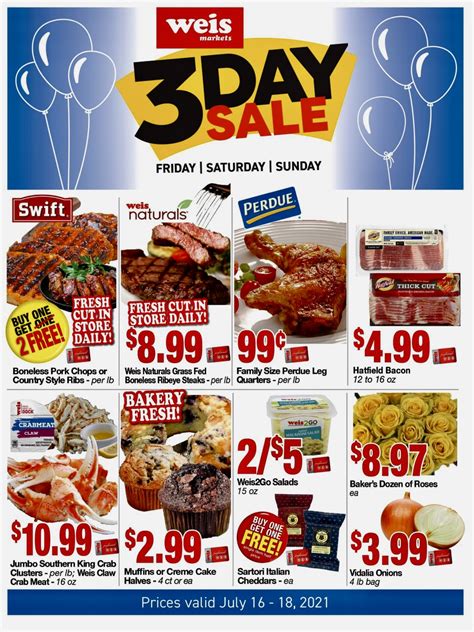Weis 3 Day Sale This Weekend July 16 18 Ship Saves
