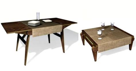 Do these kind of tables exists? Wooden dining table folds to become a low coffee table ...