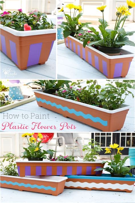 You can paint plain pots to match other accent pieces. How to Paint Plastic Pots | Painting plastic, Plastic ...