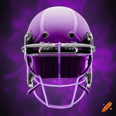 Purple Thunder Football Helmet On Black Background On Craiyon