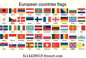The national flag is a symbol or emblem of a country, and therefor it represents a country. Free art print of Wavy european flags set. Complete ...