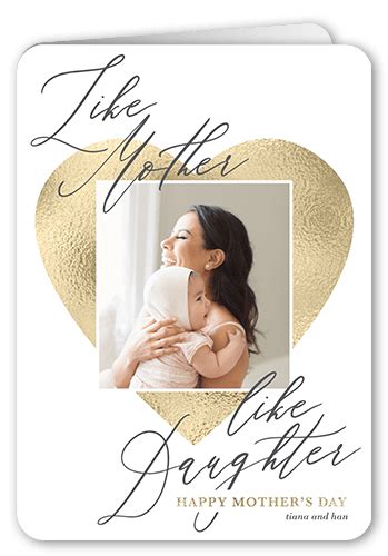 Like Mother Like Daughter 5x7 Folded Card By Float Paperie Shutterfly