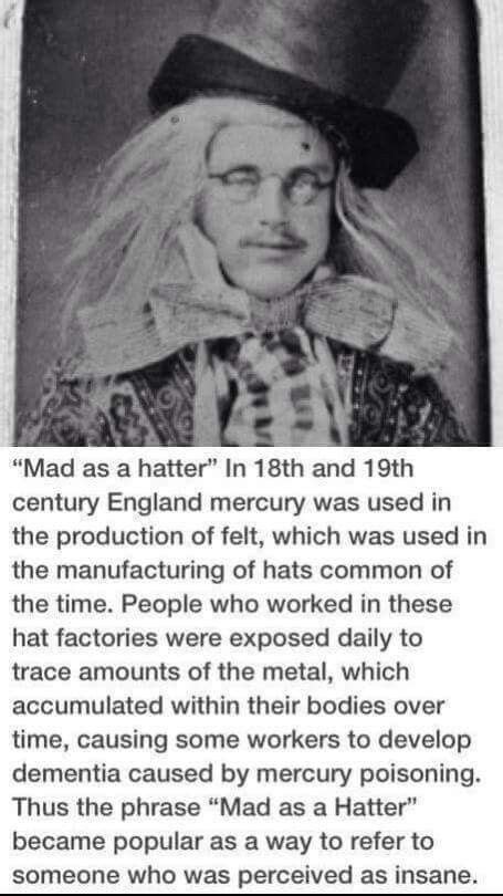 Mad As A Hatter History Creepy Facts Wtf Fun Facts Funny Facts