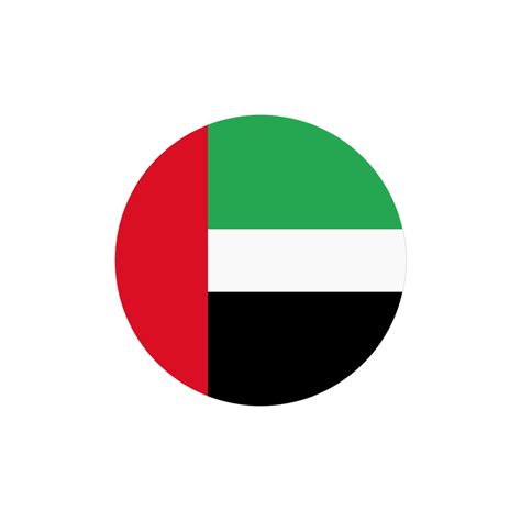 Round United Arab Emirates Flag Uae Flag Vector 26730204 Vector Art