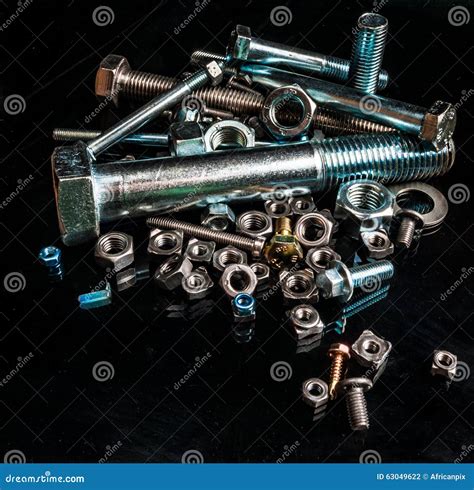 Nuts Bolts And Industrial Fasteners Stock Photo Image Of Nuts