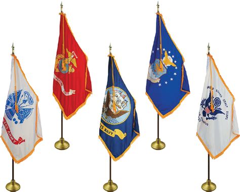 Military Flag Set Indoor Use 100 Made In The Usa