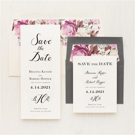 Simple Calligraphy Save The Dates Beacon Lane Wedding Invitations