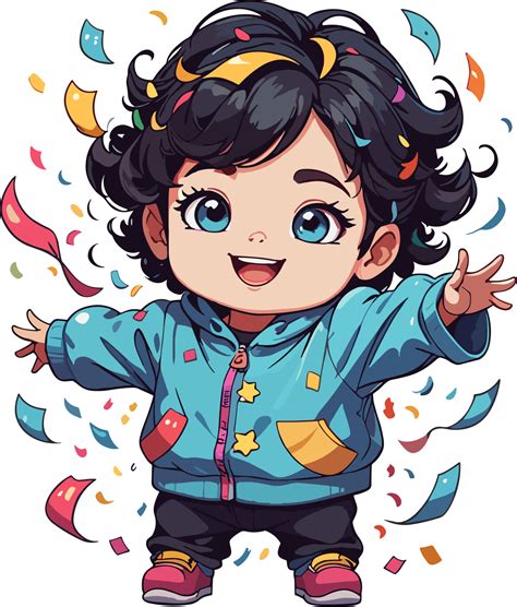 AI generated Cute Girl Celebrate New Year Sticker 35363656 PNG