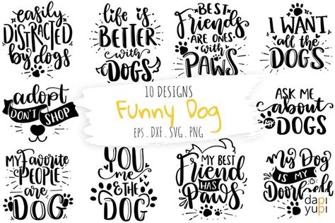 Funny Dog Quotes Bundle Dog Svg Bundle