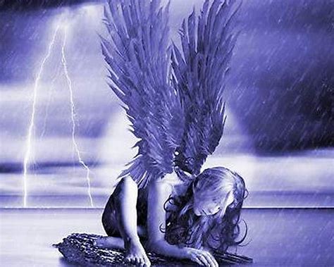 Angel Rain Girl Storm Ocean Hd Wallpaper Pxfuel