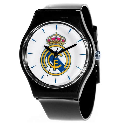 ⚽️ official profile of real madrid c.f. 38mm Real Madrid FC Black Licensed Team Watch with ...