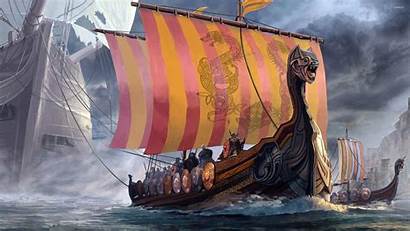 Vikings Wallpapers Viking Asgard Ship Background Digital