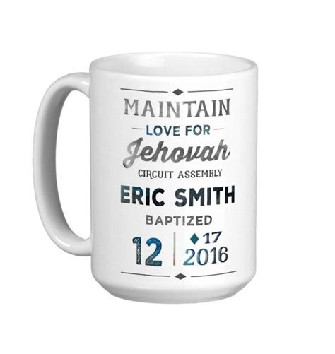 Baptism Personalized Coffee Mug Jw Baptism T Jw Ts