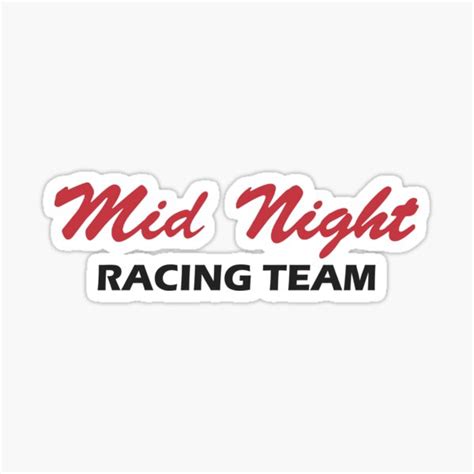Midnight Racing Team Sticker Ubicaciondepersonascdmxgobmx