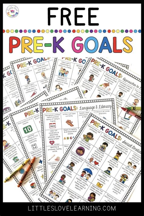 Free Printable Pre K Goals For Preschool Parents And Teachers Preschool