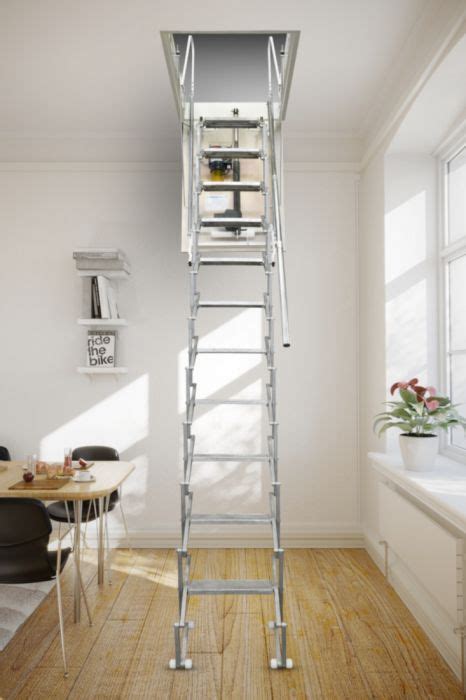 Fantozzi Elettrico Aluminium Concertina Loft Ladder Loft Ladder Loft