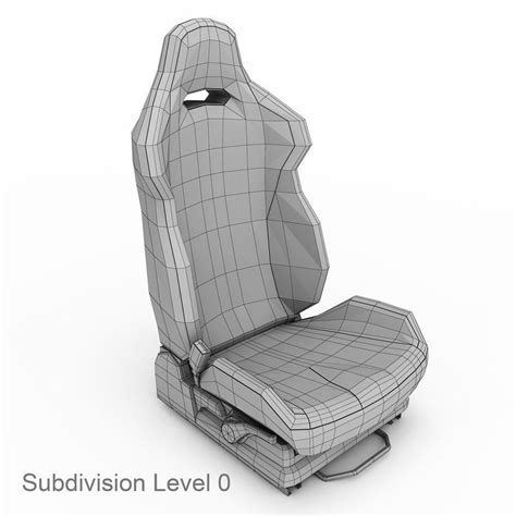 An Image Of A Car Seat That Is In The Process Of Being Rendered By 3d