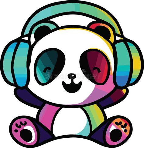 Panda Headphones Stock Illustrations 161 Panda Headphones Stock