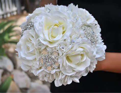 Jeweled Crystal Rose Bouquet Wedding Bouquet Bridal