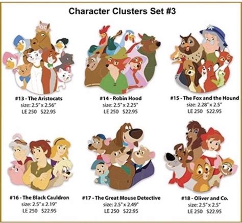 Character Clusters Pin Set 3 Disney Pins Blog