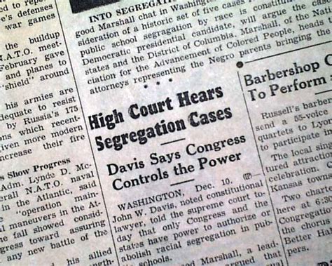 Segregation Headline 1954 Nfront Page Of The New York Times 18 May 1954