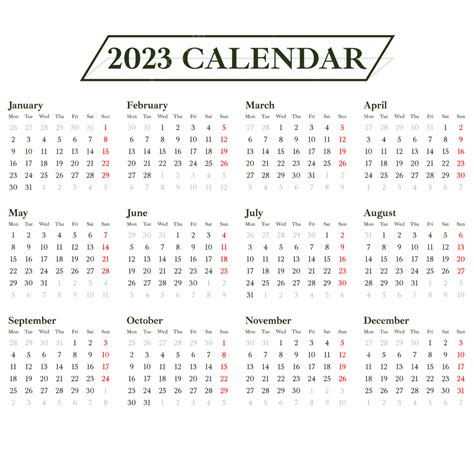 Dark Gray 2023 Calendar Simple New Year 2023 Calendar 2023 Calendar