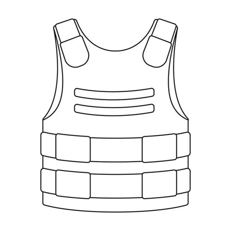 Tactical Vest Template Roblox Sketch Coloring Page